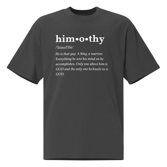 himothy (whte letter) Oversized faded t-shirt