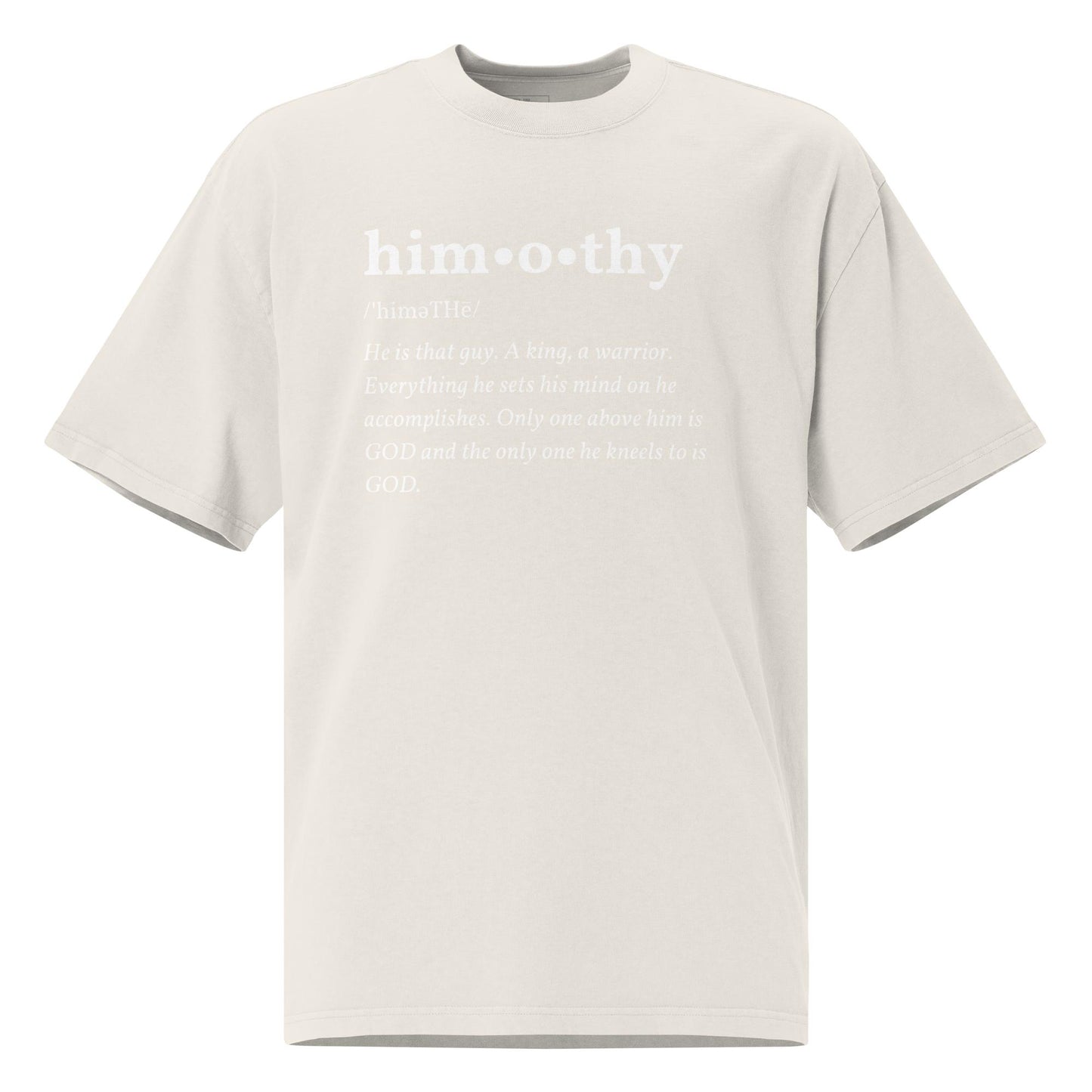 himothy (whte letter) Oversized faded t-shirt