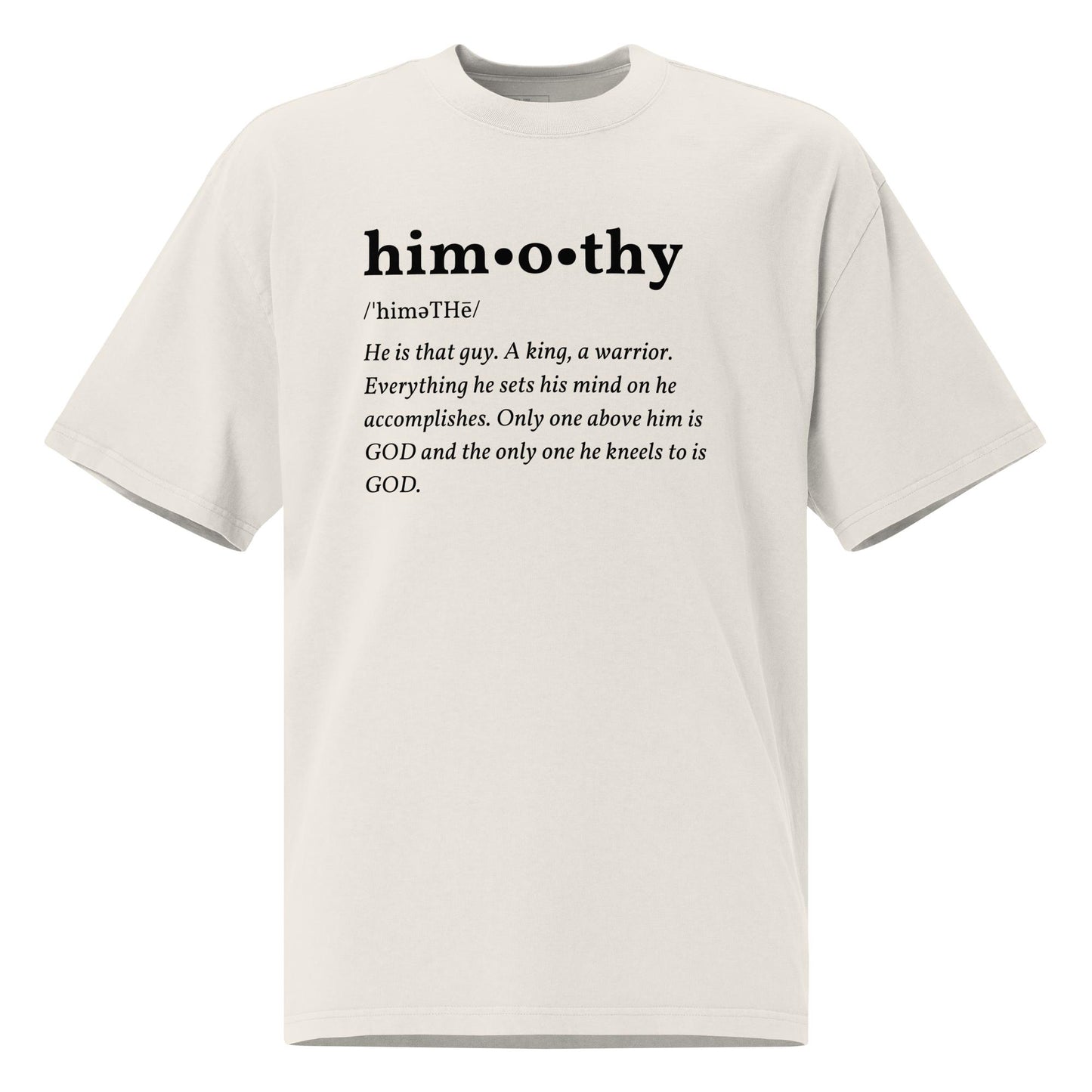 himothy (blck letter) Oversized faded t-shirt