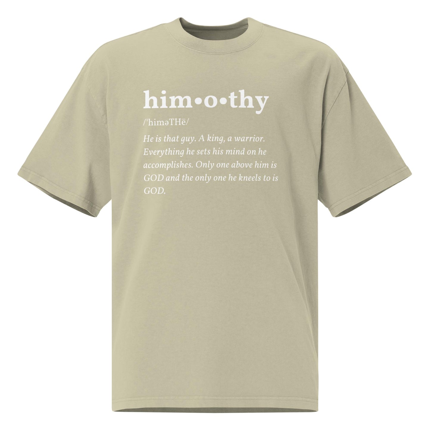 himothy (whte letter) Oversized faded t-shirt