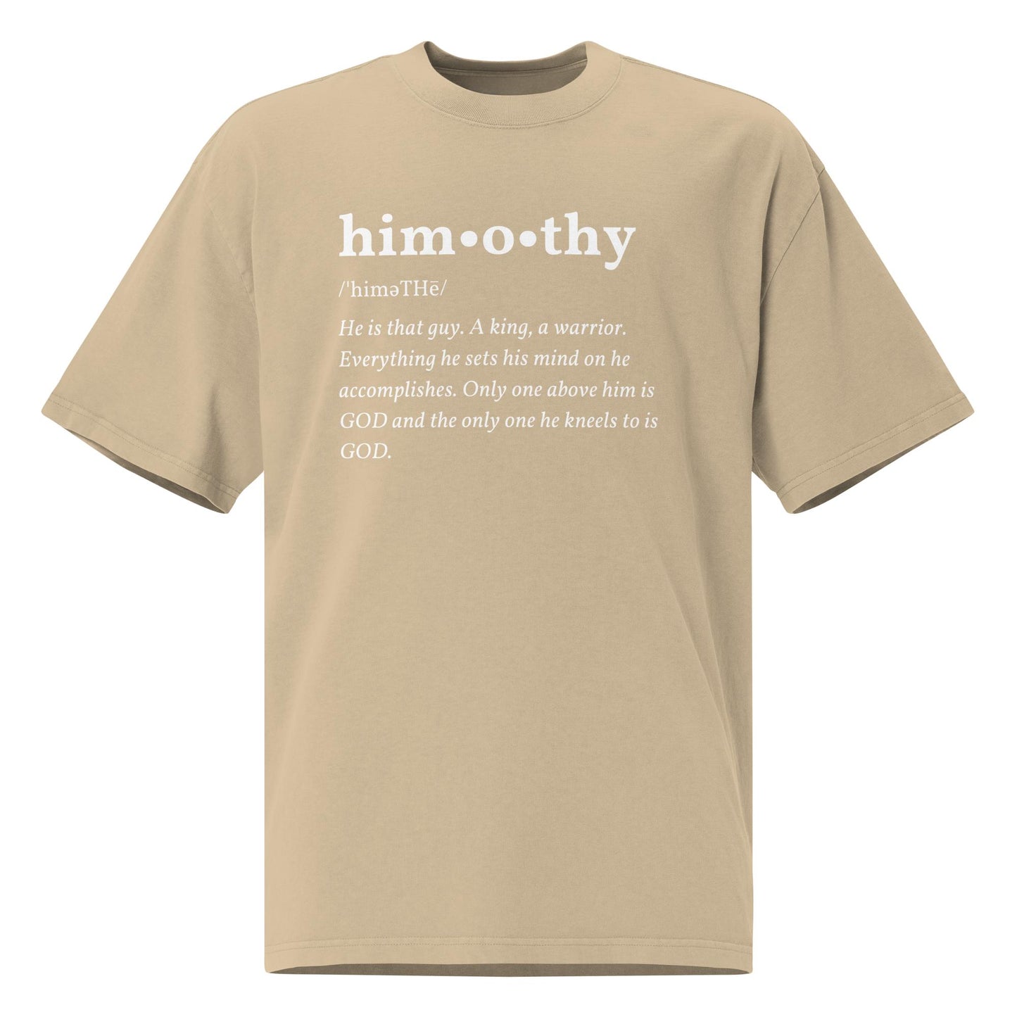 himothy (whte letter) Oversized faded t-shirt