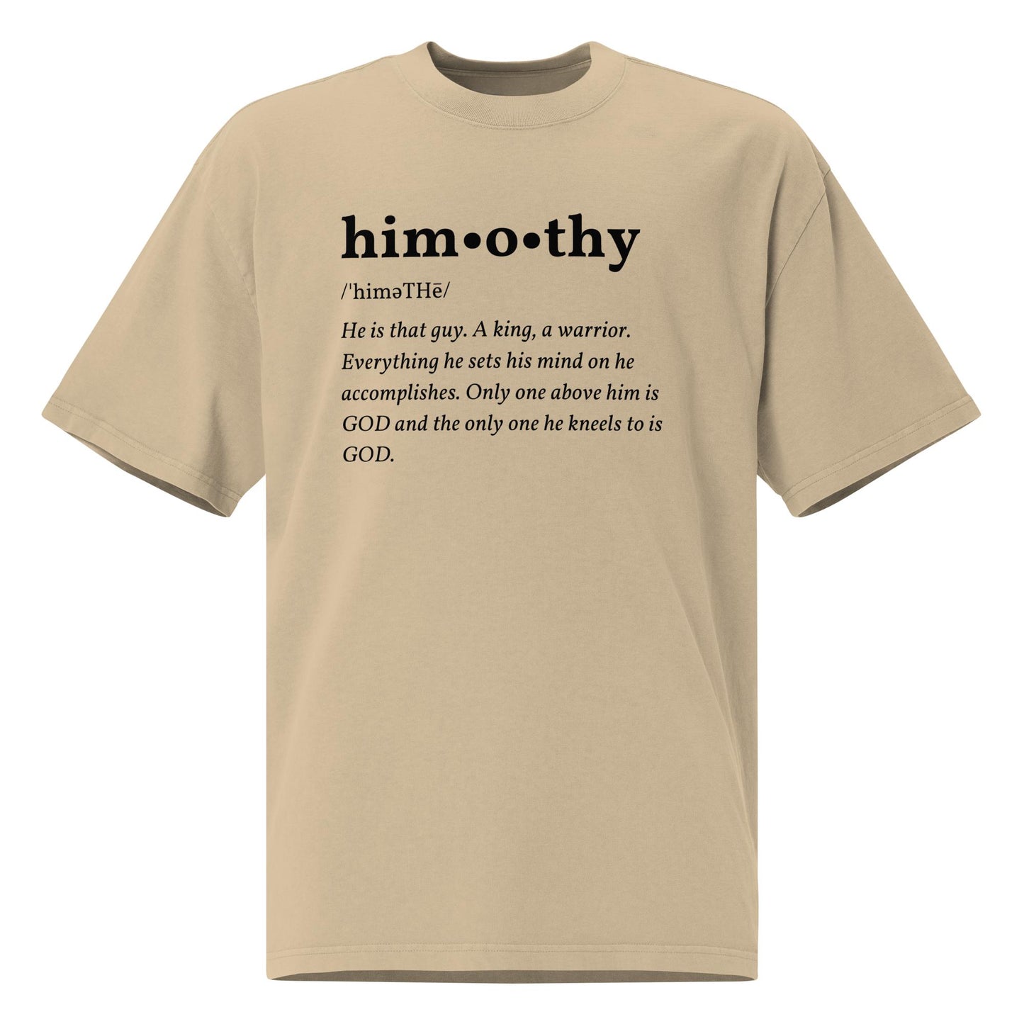 himothy (blck letter) Oversized faded t-shirt