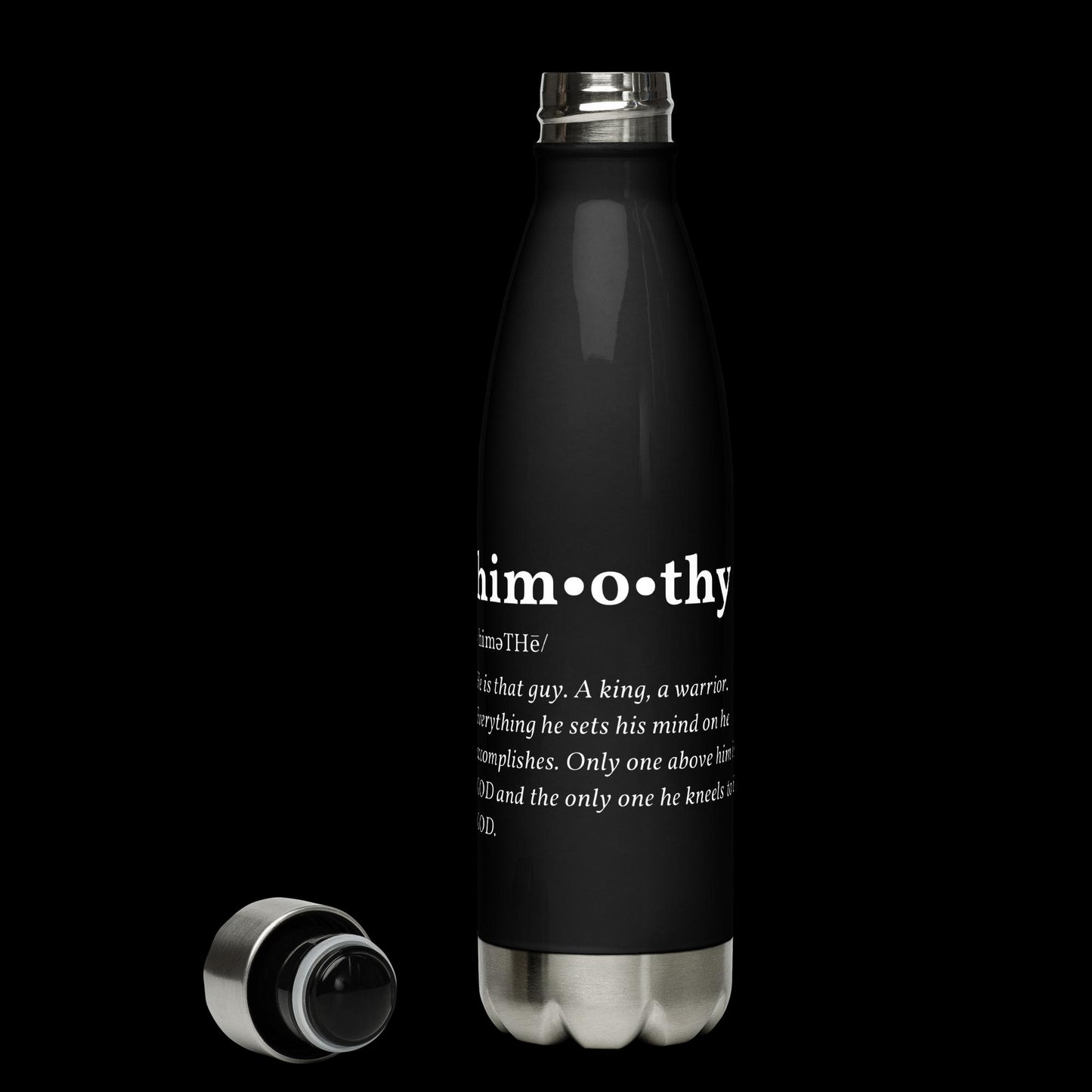 himothy Definition Stainless steel water bottle