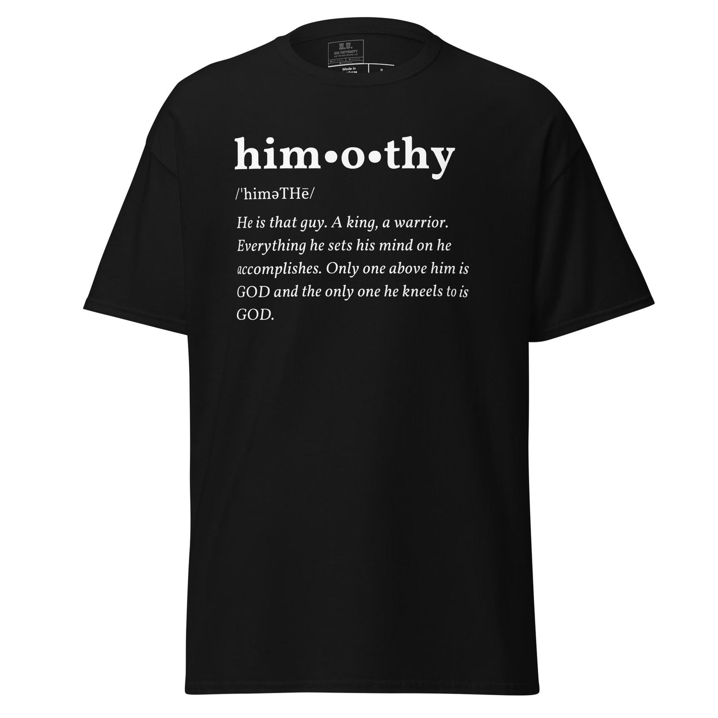 himothy (whte letter) classic tee