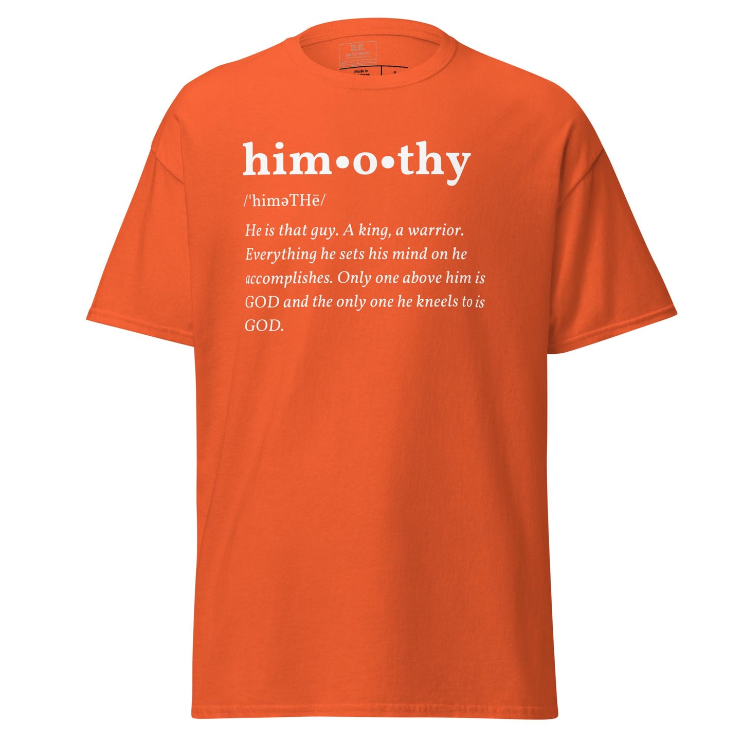 himothy (whte letter) classic tee