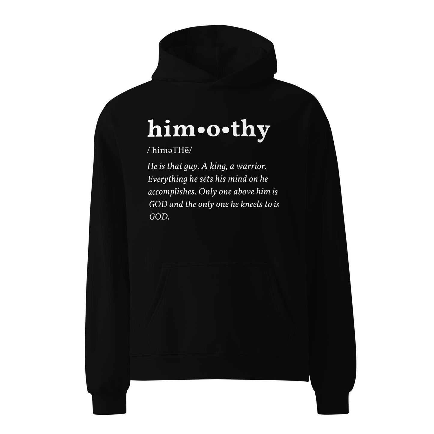 himothy (whte letter) oversized hoodie