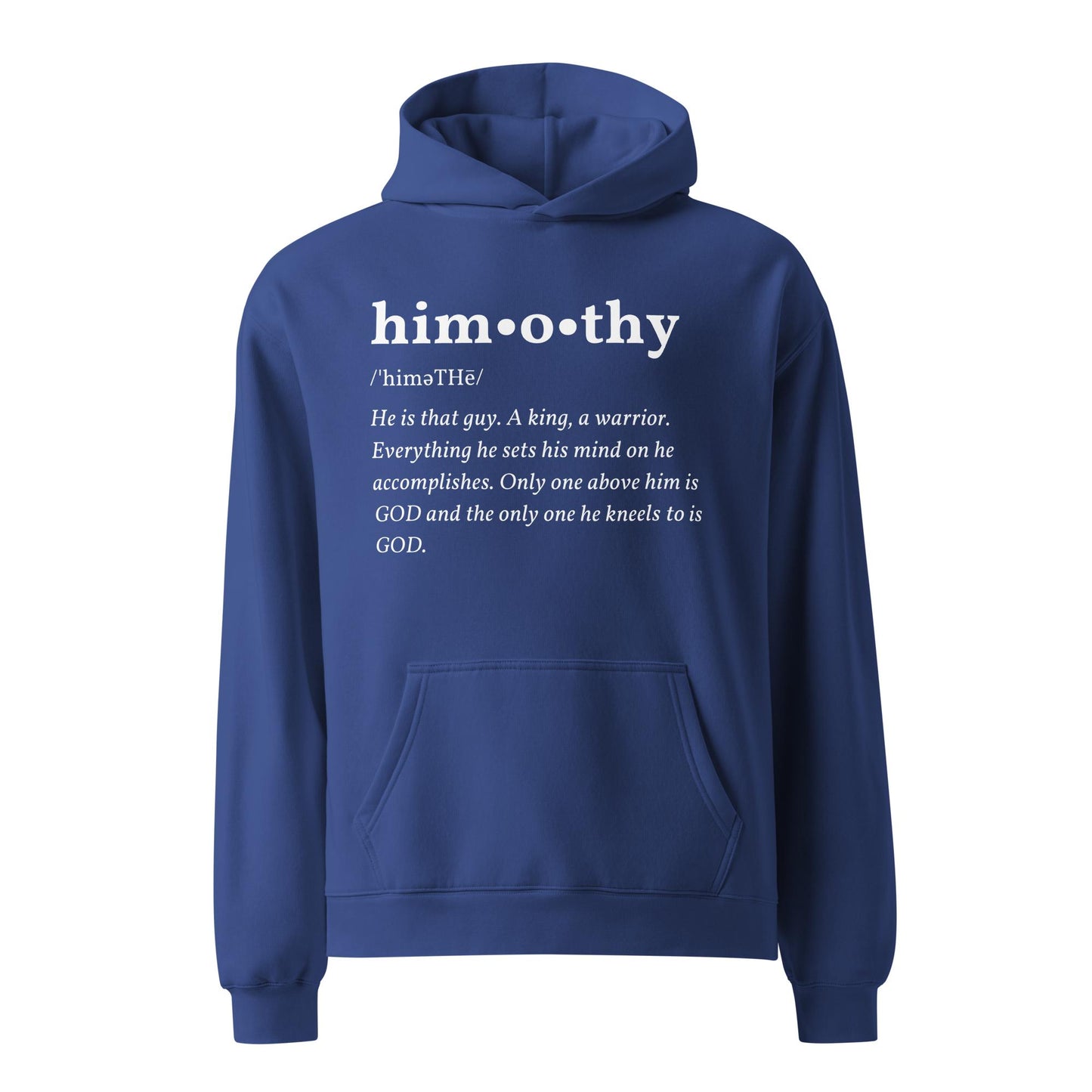 himothy (whte letter) oversized hoodie